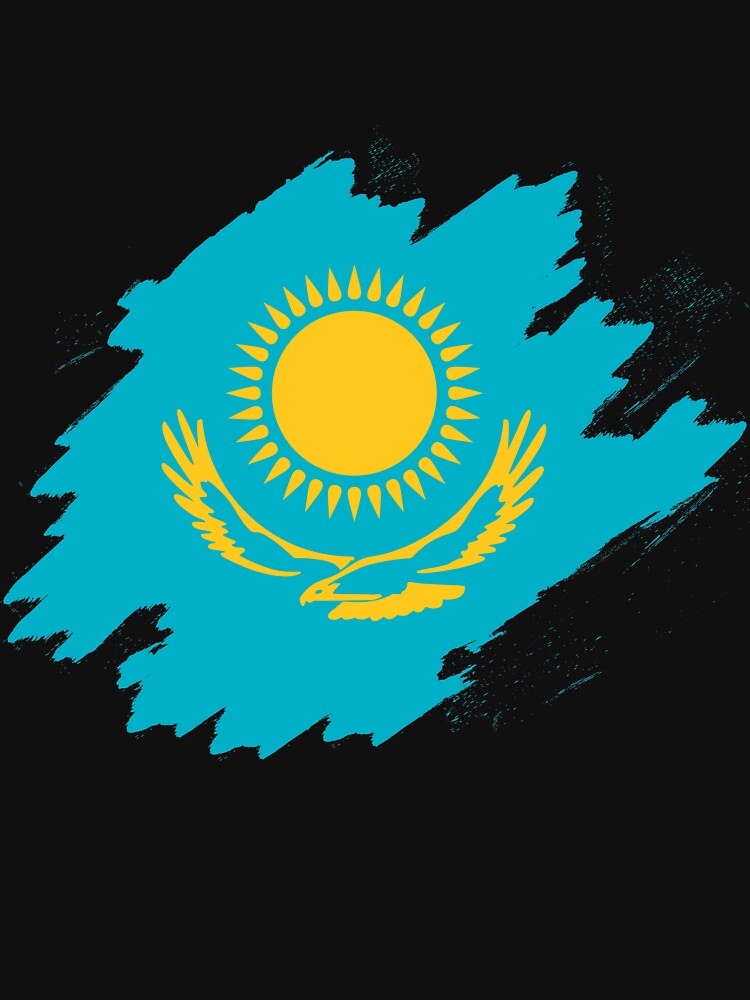 Kasachischer Adler Kasachstan Flagge Kasache Wurzeln Stolz T-Shirt - Hapfox