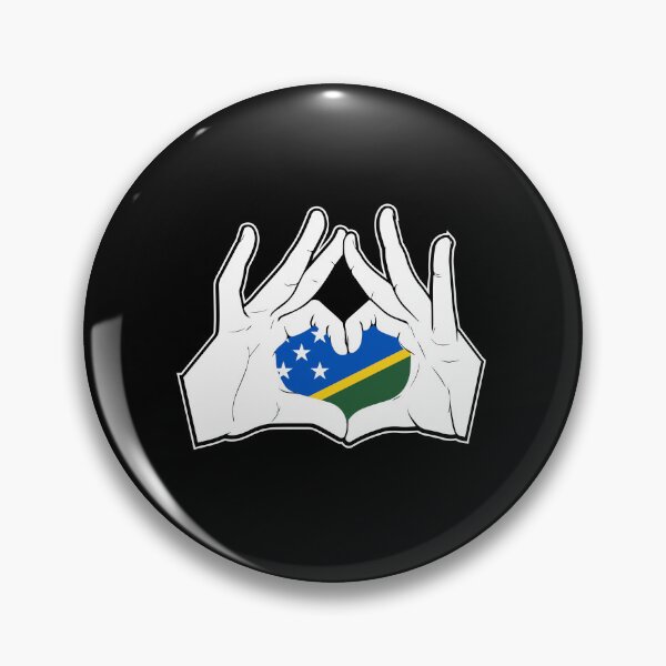 Item preview, Solomon Islands Hand Heart Flag designed and sold by 1681830934131.