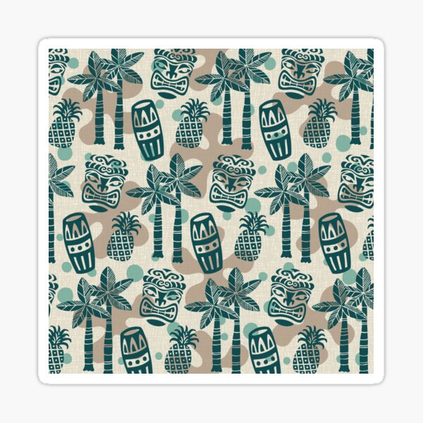 Item preview, Retro Mid Century Modern Tiki Pattern designed and sold by tonymagnerart.
