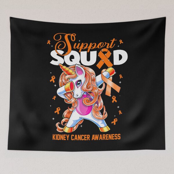 Item preview, Cute Unicorn Support Squad Kidney Cancer Awareness Men Women Kid designed and sold by tenjun16.