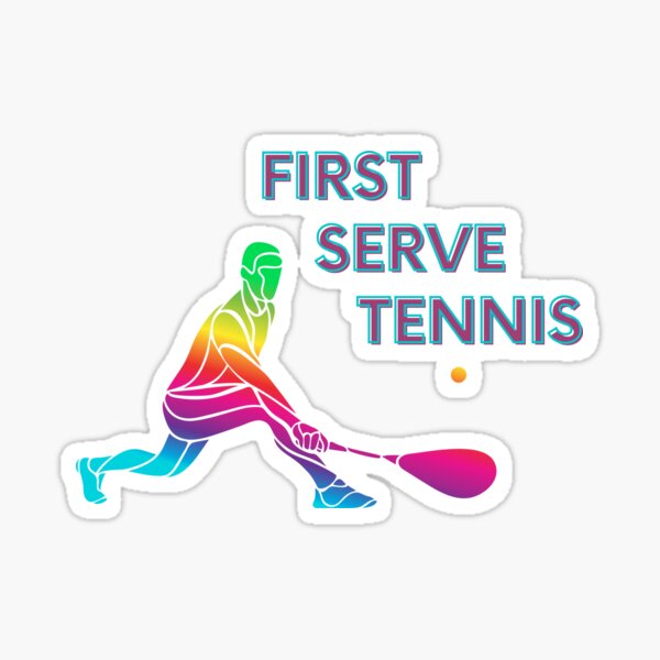 First Serve Tennis Sticker