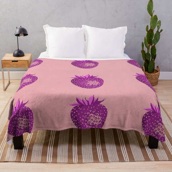 Item preview, Fresas moradas en diseño de fondo rosa designed and sold by debmund.