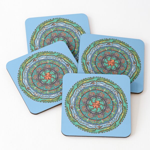 Item preview, Salish Sea Mandala -light blue designed and sold by mernstw.