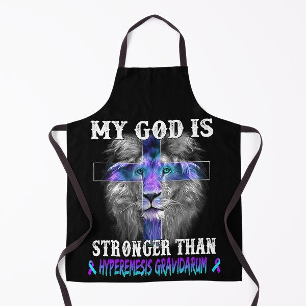 Item preview, Lion My God Is Stronger Than Hyperemesis Gravidarum Support Hyperemesis Gravidarum Warrior designed and sold by Hatjar.