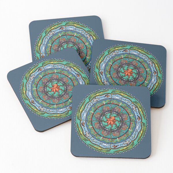 Item preview, Sea Mandala -dark blue designed and sold by mernstw.