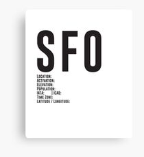 San Francisco Airport SFO Canvas Print