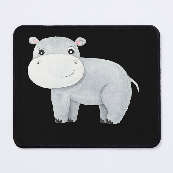 Item preview,  Funny Cute Hippo White Watercolor Tropical Animal Hippopotamus   designed and sold by Mr-Kawachi.