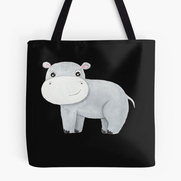 Item preview,  Funny Cute Hippo White Watercolor Tropical Animal Hippopotamus   designed and sold by Mr-Kawachi.