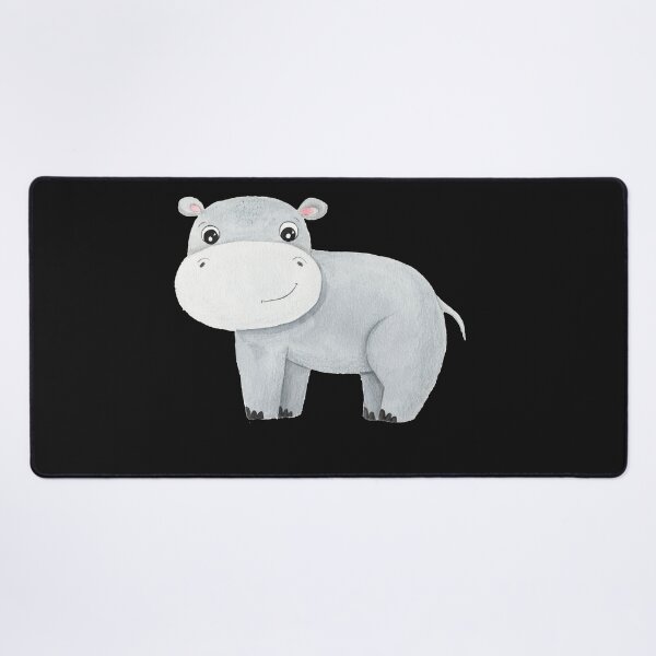 Item preview, Funny Cute Hippo White Watercolor Tropical Animal Hippopotamus designed and sold by Mr-Kawachi.
