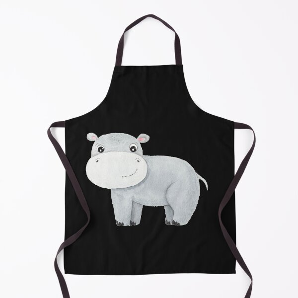 Item preview, Funny Cute Hippo White Watercolor Tropical Animal Hippopotamus designed and sold by Mr-Kawachi.