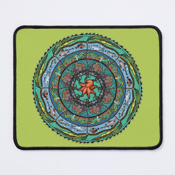 Item preview, Salish Sea Mandala -lime designed and sold by mernstw.