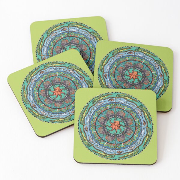 Item preview, Salish Sea Mandala -lime designed and sold by mernstw.