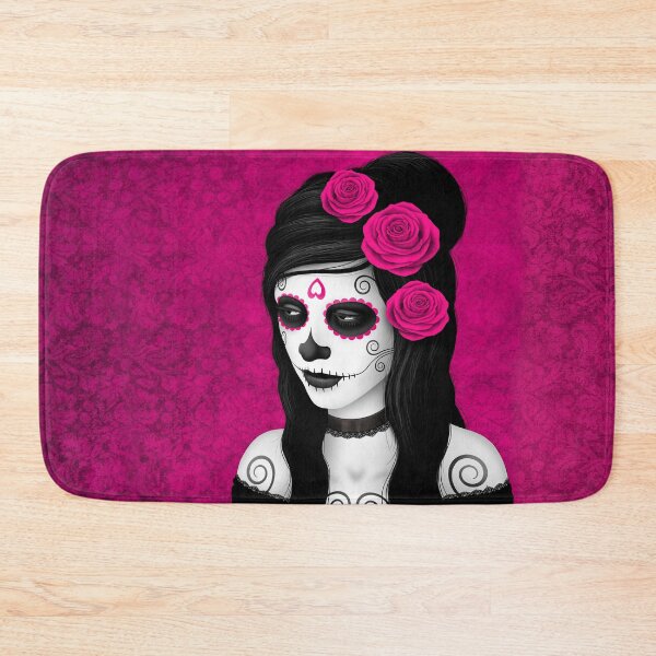 Item preview, Day of the Dead Girl with Pink Roses  designed and sold by JeffBartels.