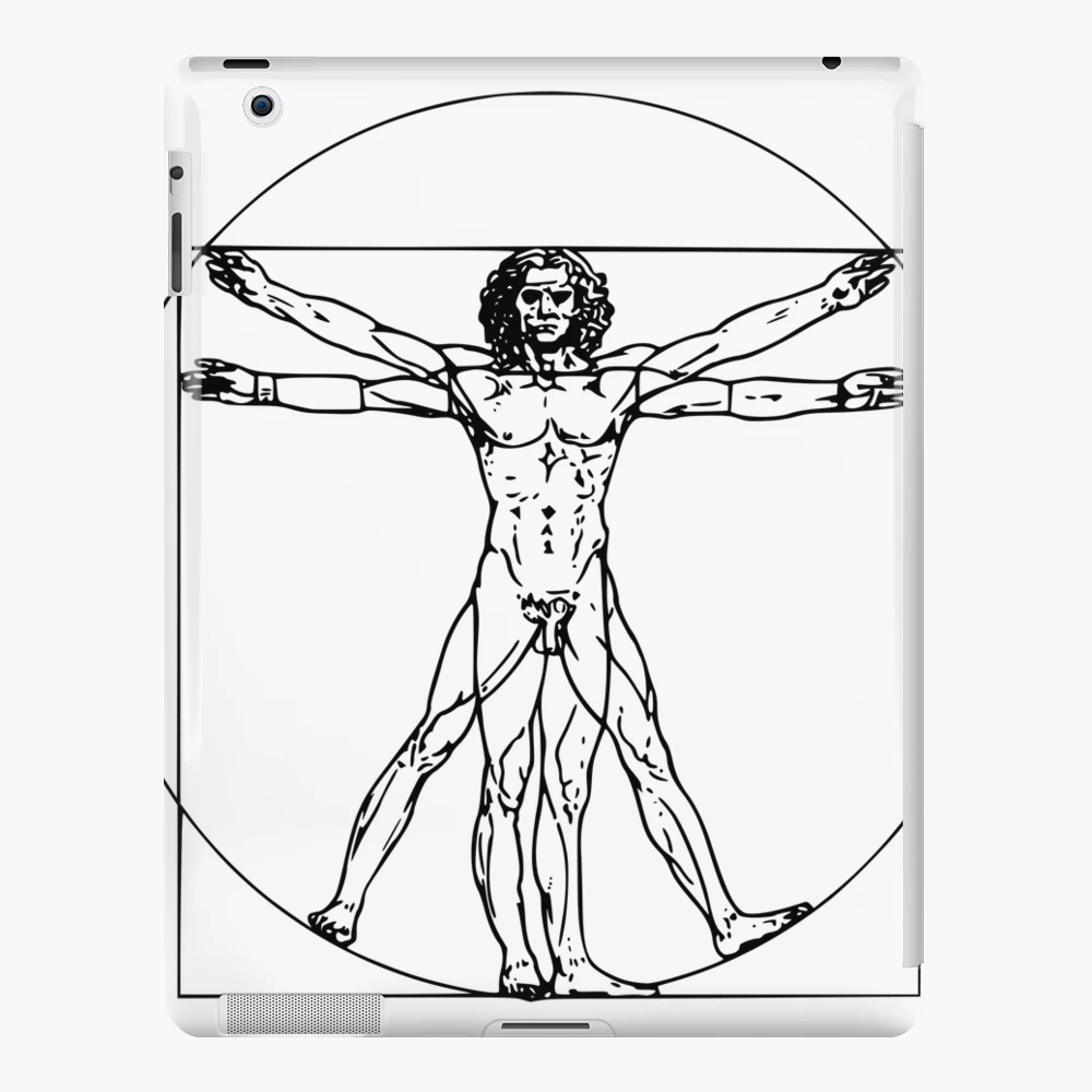 Vitruvian Man V2, Hard Cover Sketchbook, Leonardo Da Vinci Drawing, Notebook  