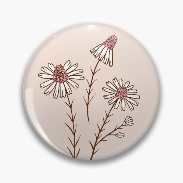 Item preview, Delicate daisy flowers botanical pattern in dusty pink designed and sold by Illustrated by Nat.