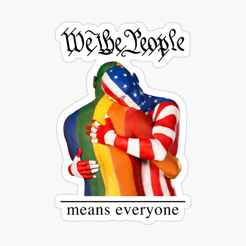 Resistente spejder Fodgænger We The People Means Everyone One (to print on light colors)" Poster for  Sale by LoveIsLoveArt | Redbubble