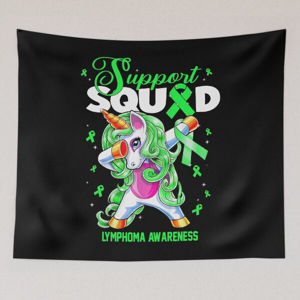 Item preview, Cute Unicorn Support Squad Lymphoma Awareness Men Women Kid designed and sold by tenjun16.