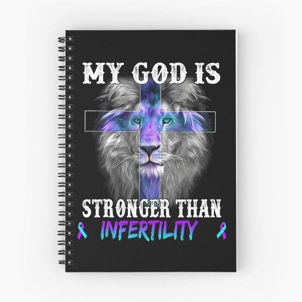 Item preview, Lion My God Is Stronger Than Infertility Support Infertility Warrior designed and sold by Hatjar.