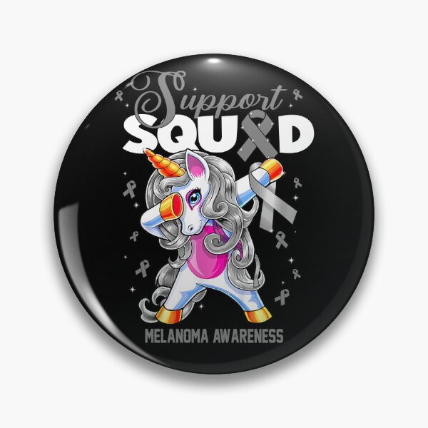 Item preview, Cute Unicorn Support Squad Melanoma Awareness Men Women Kid designed and sold by tenjun16.
