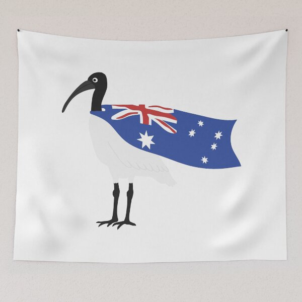 Item preview, Bin Chicken Australia Day Flag on White designed and sold by Digitaldingo.