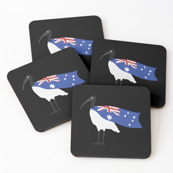Item preview, Bin Chicken Australia Day Flag on Black designed and sold by Digitaldingo.
