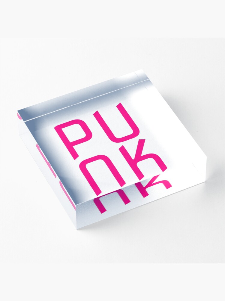 Alternate view of Hot Pink Punk Acrylic Block