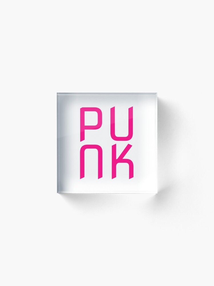 Alternate view of Hot Pink Punk Acrylic Block