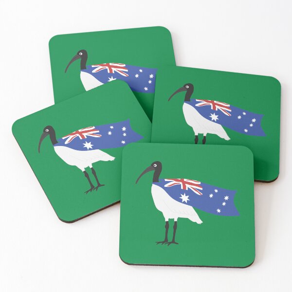 Item preview, Bin Chicken Australia Day Flag on Green designed and sold by Digitaldingo.