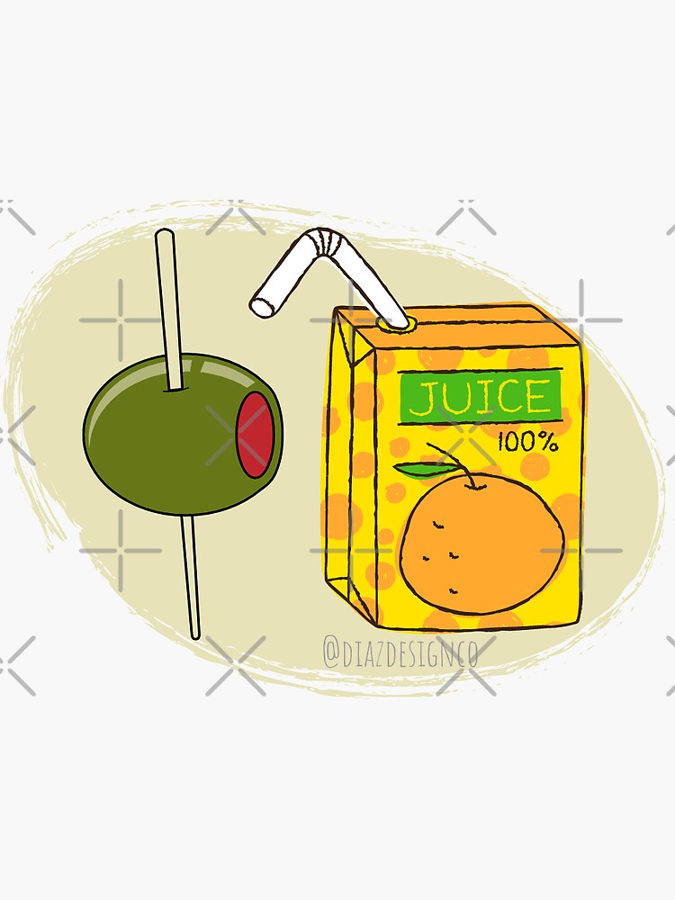 "Olive Juice" Sticker by DiazDesignCo Redbubble