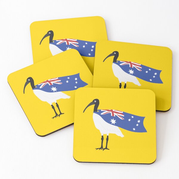 Item preview, Bin Chicken Australia Day Flag on Gold designed and sold by Digitaldingo.