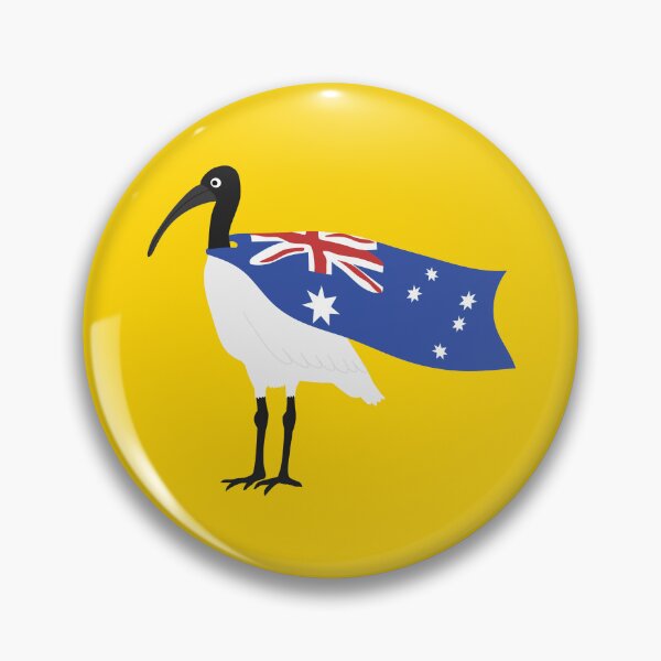 Item preview, Bin Chicken Australia Day Flag on Gold designed and sold by Digitaldingo.