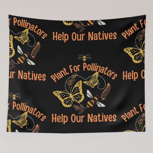 Item preview, Plant For Pollinators Help Our Natives Colorful Design designed and sold by EarthArtDesigns.