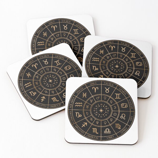Item preview,  Gold Zodiac Wheel designed and sold by MonkeyBizness.