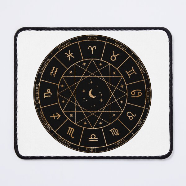 Item preview, Gold Zodiac Wheel designed and sold by MonkeyBizness.