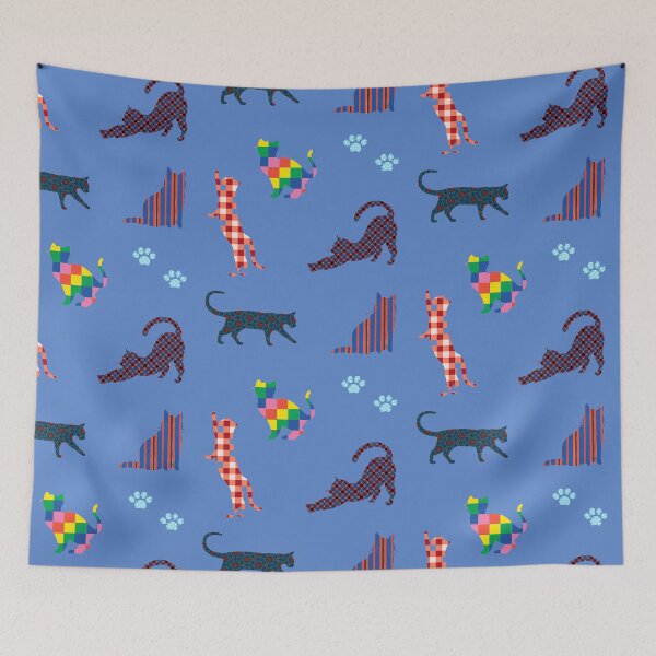 Item preview, Cute, Colorful, Cheerful Cats - Patchwork Kitties designed and sold by CreateShape.