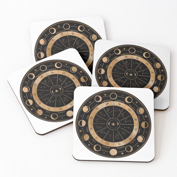 Item preview, Gold Zodiac Wheel designed and sold by MonkeyBizness.