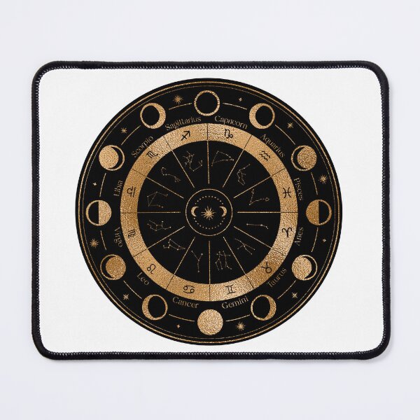 Item preview, Gold Zodiac Wheel designed and sold by MonkeyBizness.