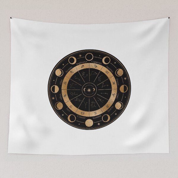 Item preview, Gold Zodiac Wheel designed and sold by MonkeyBizness.