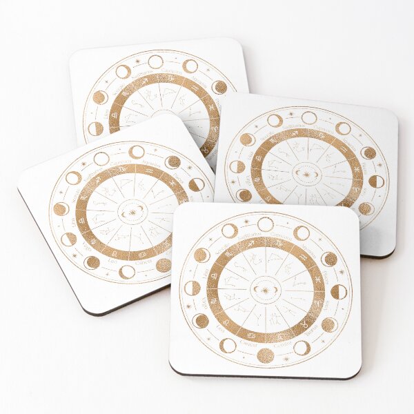 Item preview, Gold Zodiac Wheel designed and sold by MonkeyBizness.