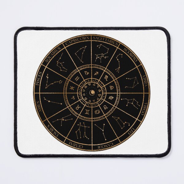 Item preview, Gold Zodiac Wheel designed and sold by MonkeyBizness.