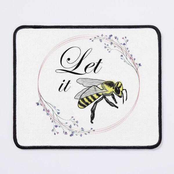 Item preview, Let it Bee Sweet Affirmation with Honey Bee and PurpleFlowers - Black Text designed and sold by MountMercantile.