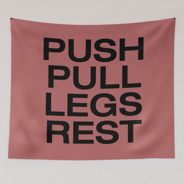 Item preview, PUSH PULL LEGS REST Gym schedule designed and sold by rodentpad.