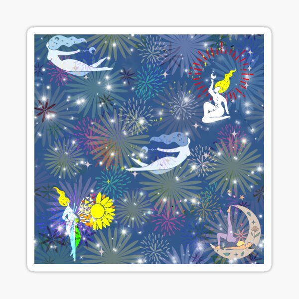 Cosmic goddess starry sky Sticker