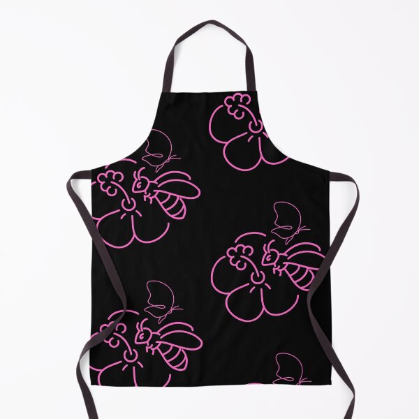 Item preview, Pink Bumblebee With Flowers & Butterfly Line Drawing Design designed and sold by EarthArtDesigns.
