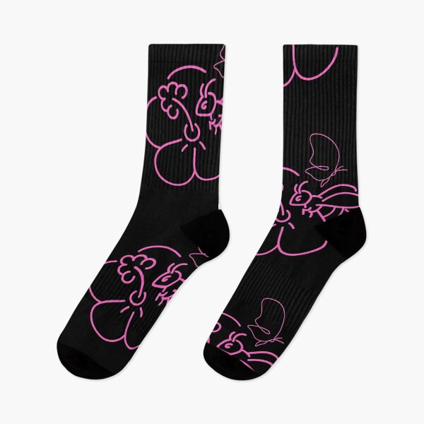 Item preview, Pink Bumblebee With Flowers & Butterfly Line Drawing Design designed and sold by EarthArtDesigns.
