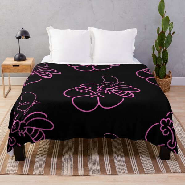 Item preview, Pink Bumblebee With Flowers & Butterfly Line Drawing Design designed and sold by EarthArtDesigns.