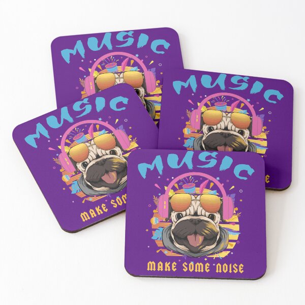Item preview, music pug With Headphones designed and sold by Zouhairm.