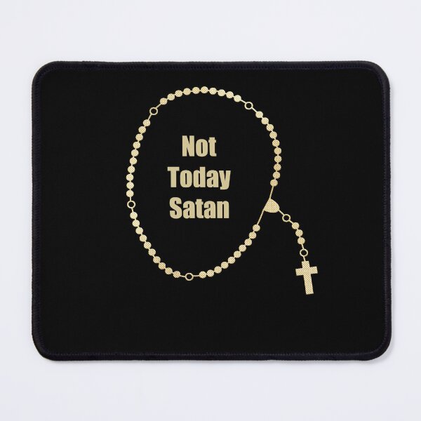 Item preview, Not Today Satan Holy Rosary designed and sold by ThirdFall.