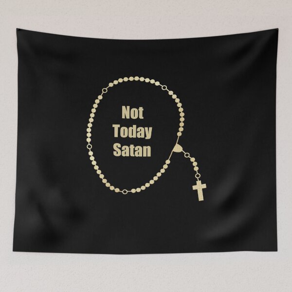 Item preview, Not Today Satan Holy Rosary designed and sold by ThirdFall.