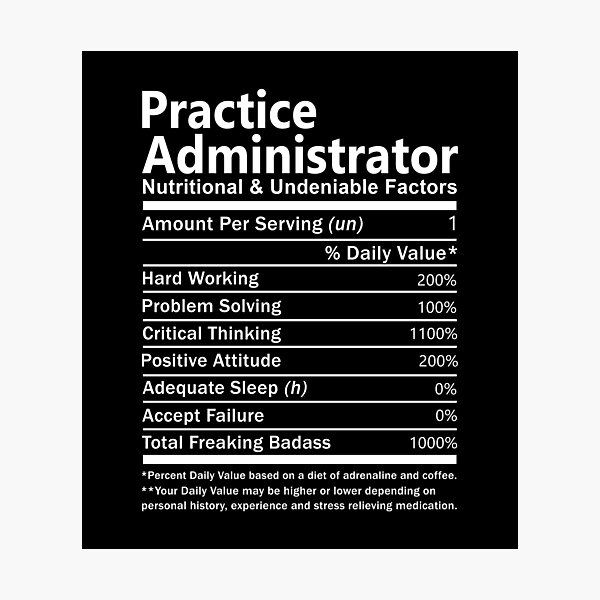Item preview, Practice Administrator T Shirt - Nutritional And Undeniable Factors Gift Item Tee designed and sold by miraschroe.